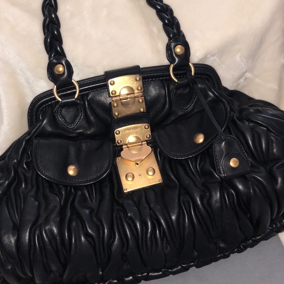 SOLD - Authentic Miu Miu Lambskin Matelasse Bag - Picture 2 of 8